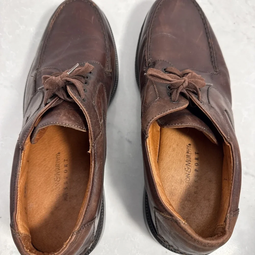 Polo Sport Ralph Lauren Brown Leather Penny Lofers Men' Size 11 Made In Italy